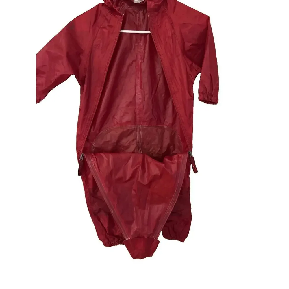 Tuffo Muddy Buddy Waterproof Coveralls Rain Suit Jacket Coat 3T Red